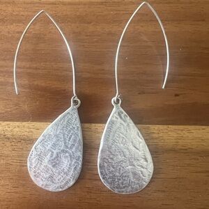 Silver tear drop earrings